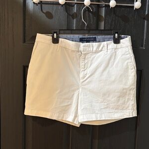 Tommy Hilfiger Cream/Off-White Women's Cotton Shorts